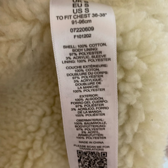 ASOS corduroy faux fur jacket; size Small; black corduroy; never worn - Picture 3 of 4